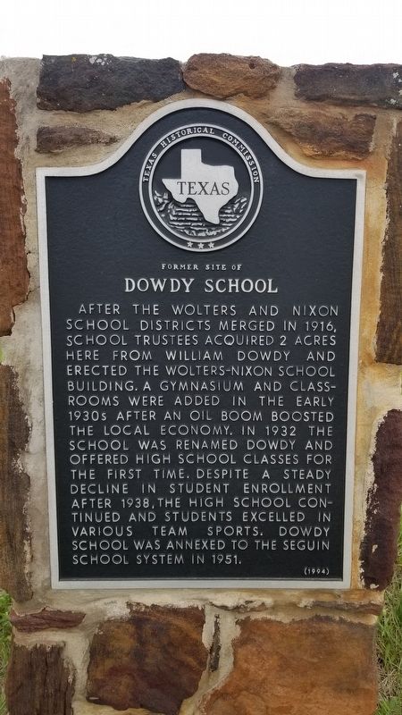 Former Site of Dowdy School Marker image. Click for full size.