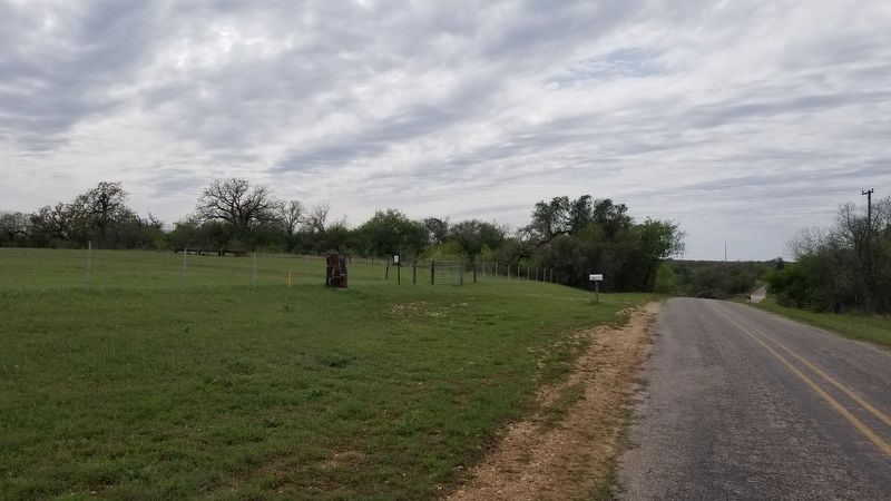 The view of the Former Site of Dowdy School and Marker from the road. Click for full size. The view of the Former Site of Dowdy School and Marker from the road image. Click for full size.
