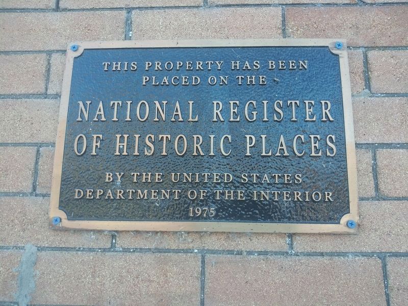 National Register of Historic Places plaque for the building. Click for full size. National Register of Historic Places plaque for the building image. Click for full size.