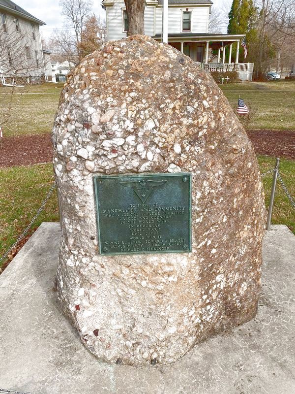 Veteran's Memorial marker in stone. Click for full size. Veteran's Memorial marker in stone image. Click for full size.