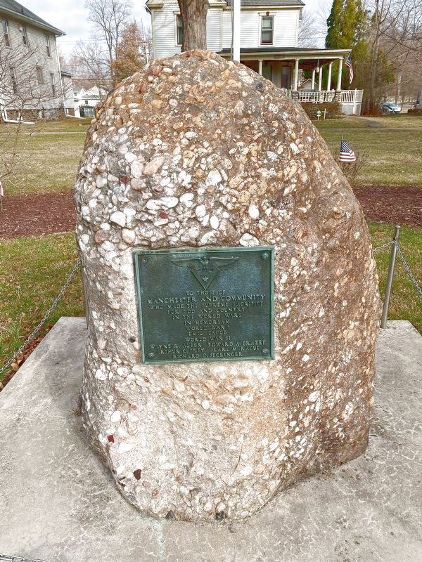 Veteran's Memorial marker in stone image. Click for full size.