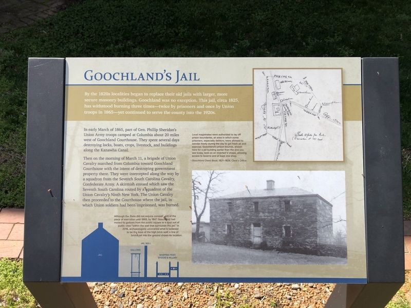 Goochland's Jail Marker image. Click for full size.