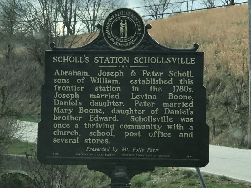 Scholl's Station-Schollsville Marker. Click for full size. Scholl's Station-Schollsville Marker image. Click for full size.