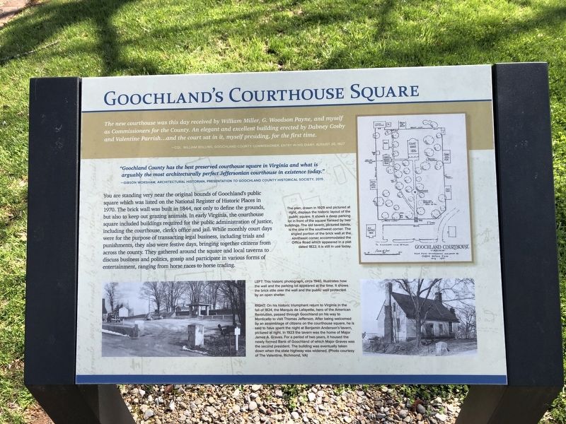 Goochland's Courthouse Square Marker image. Click for full size.