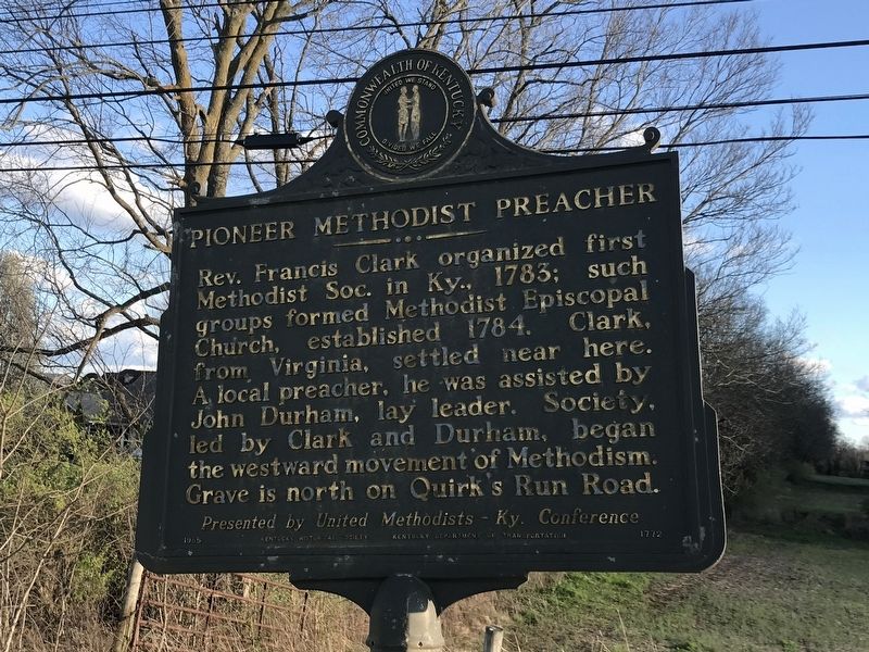 Pioneer Methodist Preacher Marker image. Click for full size.