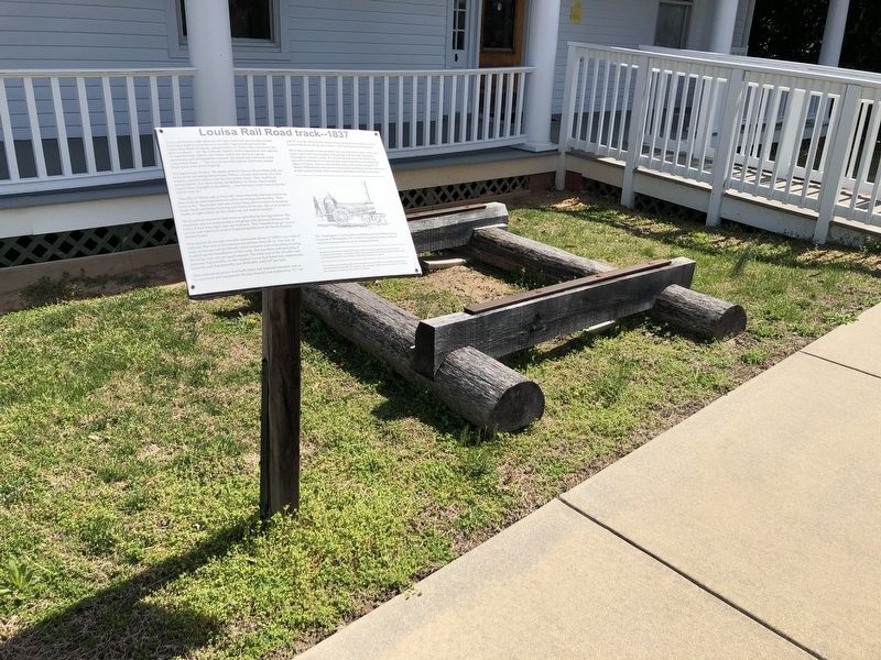 Louisa Rail Road track--1837 Marker. Click for full size. Louisa Rail Road track--1837 Marker image. Click for full size.