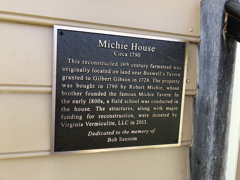 Michie House Marker. Click for full size. Michie House Marker image. Click for full size.