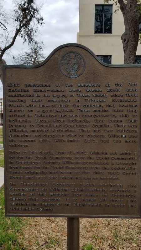 Zuehl Family Fence Marker image. Click for full size.