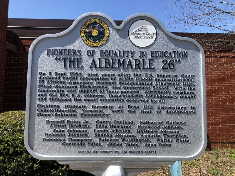 "The Albemarle 26" Marker image. Click for full size.