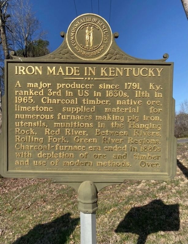 Iron Made in Kentucky side of the marker image. Click for full size.