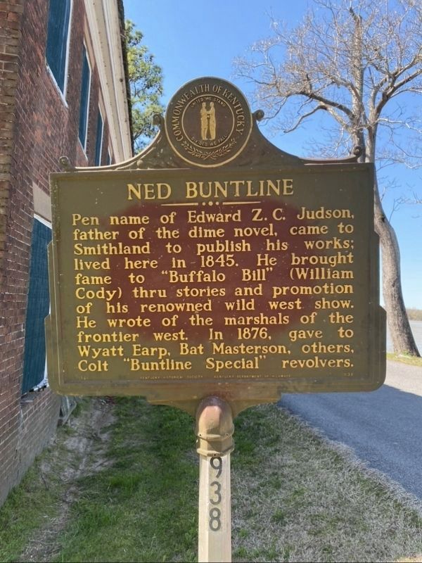 Ned Buntline side of the marker image. Click for full size.