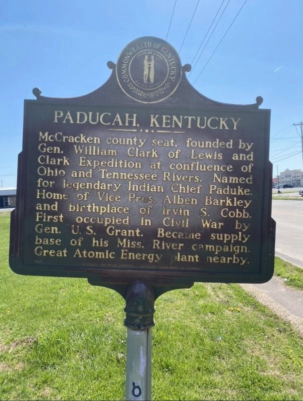 Paducah, Kentucky side of the marker image. Click for full size.