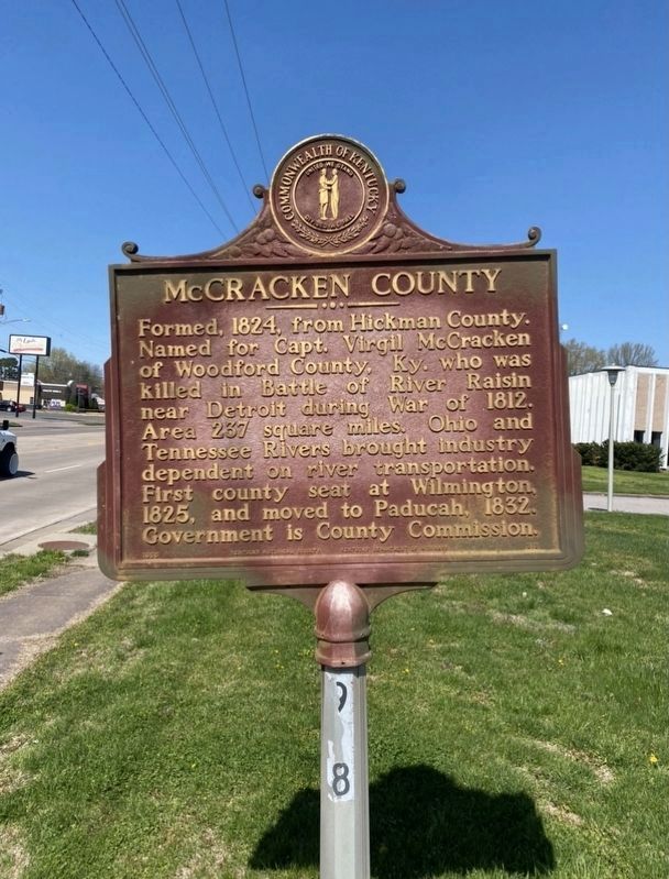 McCracken County side of the marker image. Click for full size.