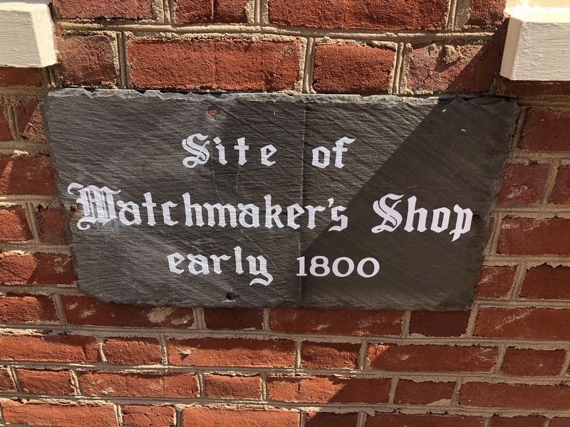 Site of Watchmaker's Shop, early 1800 image. Click for full size.