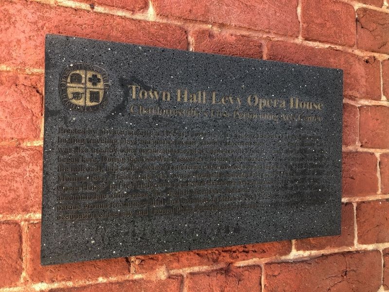 Town Hall / Levy Opera House Marker image. Click for full size.
