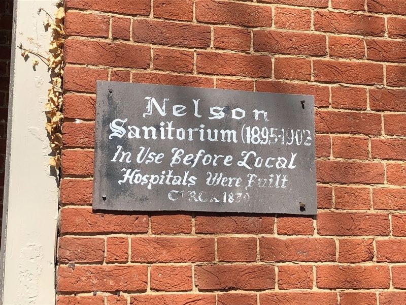 Nelson Sanitorium (1895-1902) Marker image. Click for full size.
