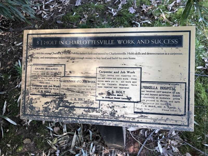 Holt In Charlottesville: Work and Success Marker image. Click for full size.
