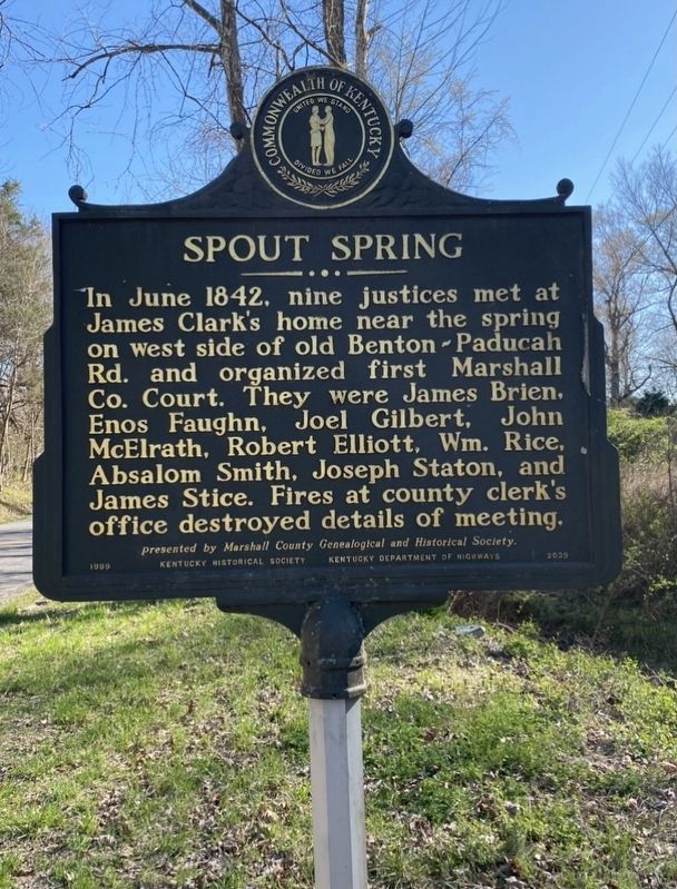 Spout Spring Marker. Click for full size. Spout Spring Marker image. Click for full size.