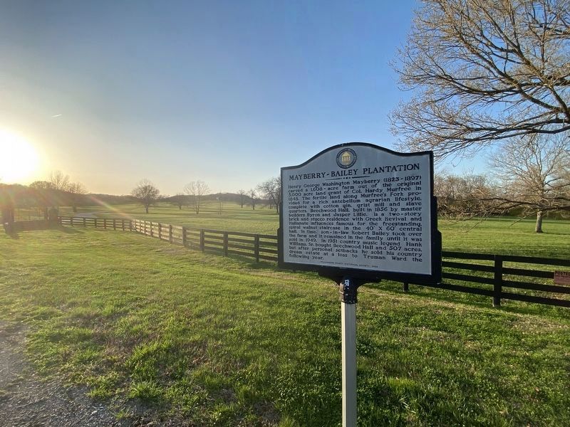 Mayberry-Bailey Plantation Marker. Click for full size. Mayberry-Bailey Plantation Marker image. Click for full size.