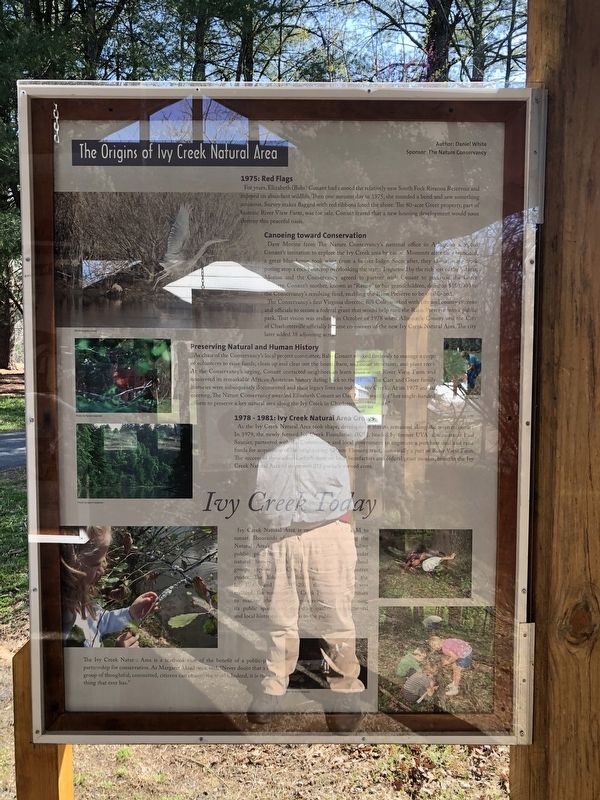The Origins of Ivy Creek Natural Area Marker image. Click for full size.
