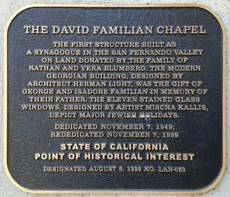 David Familian Chapel Marker image. Click for full size.