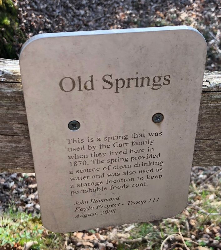 Old Springs Marker image. Click for full size.