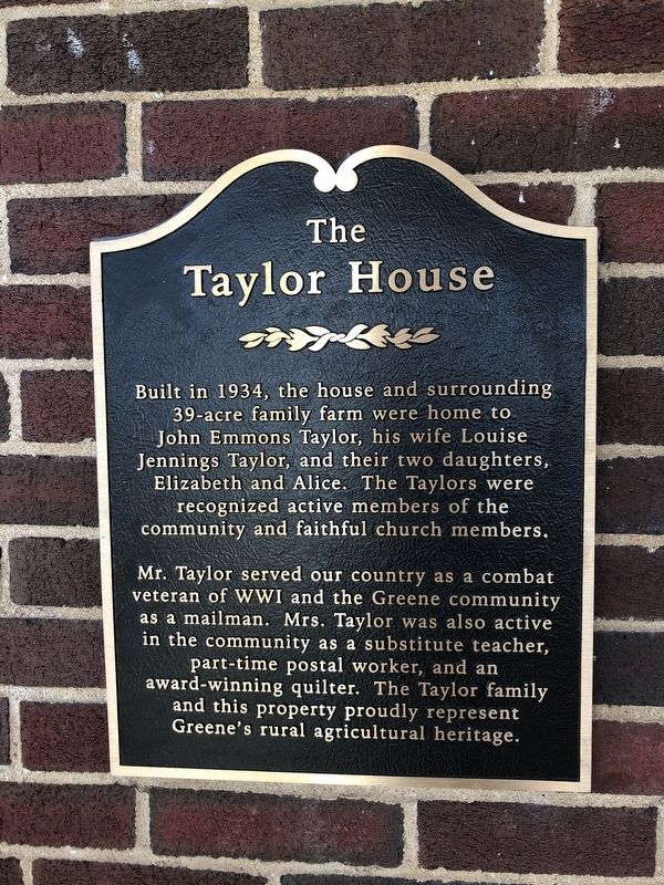 The Taylor House Marker. Click for full size. The Taylor House Marker image. Click for full size.