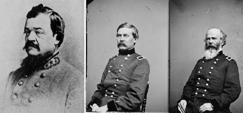 Abraham Buford (<i>left</i>), John Buford (<i>center</i>), Napoleon B. Buford (<i>right</i>) image. Click for full size.