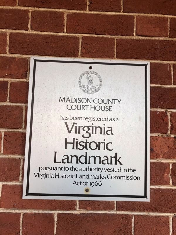 Virginia Historic Landmark plaque on the courthouse. Click for full size. Virginia Historic Landmark plaque on the courthouse image. Click for full size.