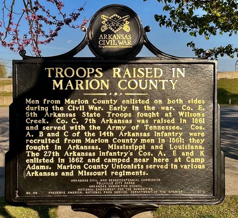 Troops Raised In Marion County Marker image. Click for full size.