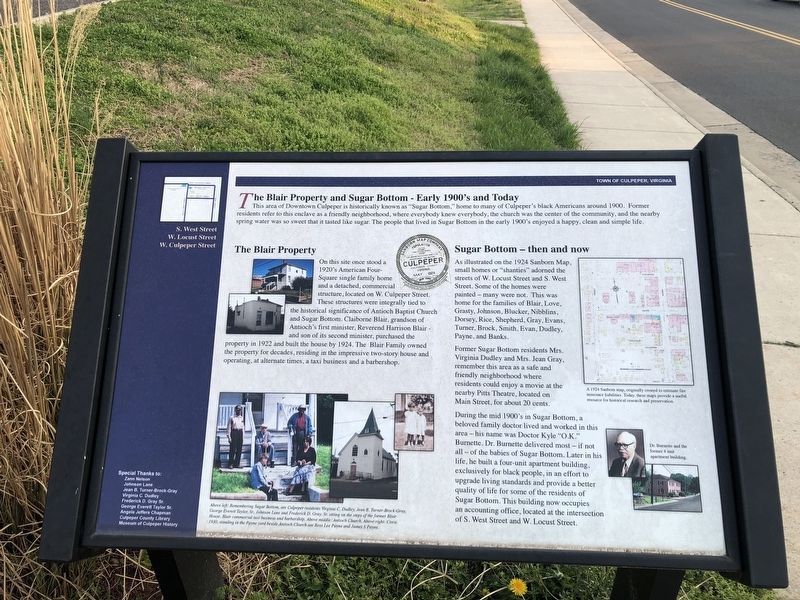 The Blair Property and Sugar Bottom Marker image. Click for full size.
