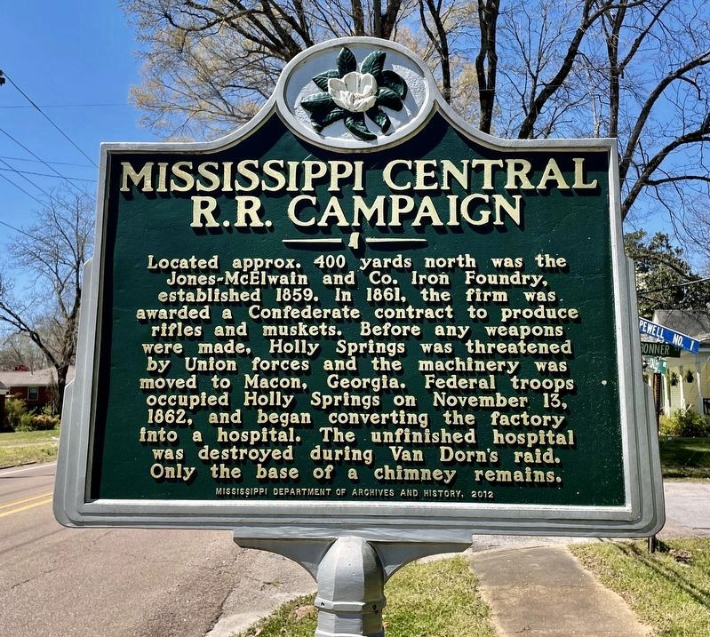 Mississippi Central R.R. Campaign Marker image. Click for full size.