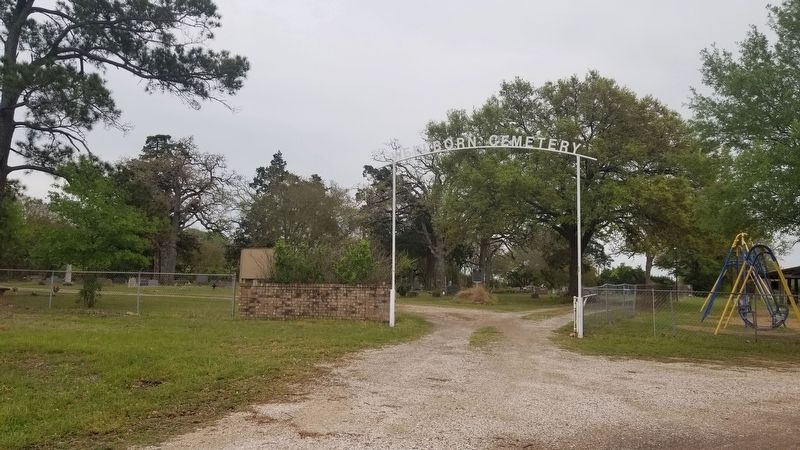 The view of Wellborn Cemetery and Marker from the road image. Click for full size.