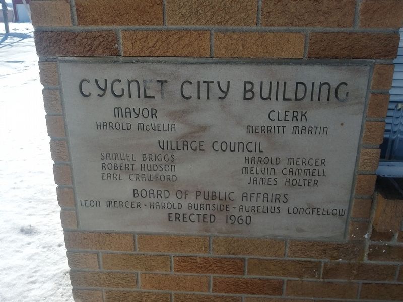 Cygnet City Building Cornerstone image. Click for full size.