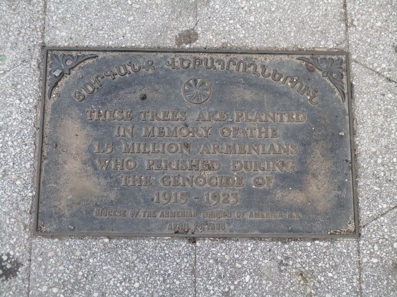 Armenian Grove Plaque image. Click for full size.