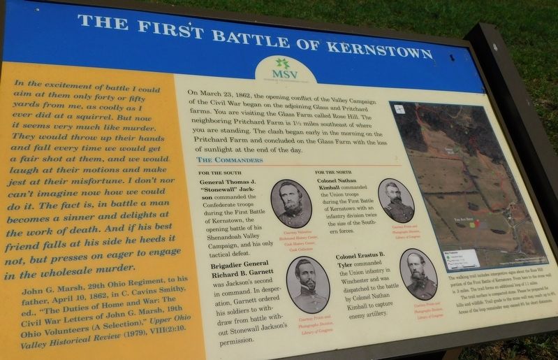 The First Battle Of Kernstown Marker image. Click for full size.