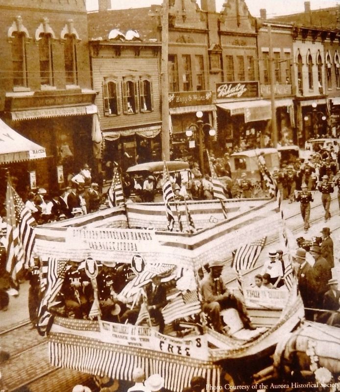 Marker detail: Labor Day Parade 1912 image. Click for full size.