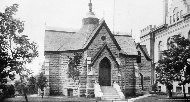 Marker detail: Grand Army of the Republic Hall, circa 1896. Click for full size. Marker detail: Grand Army of the Republic Hall, circa 1896 image. Click for full size.
