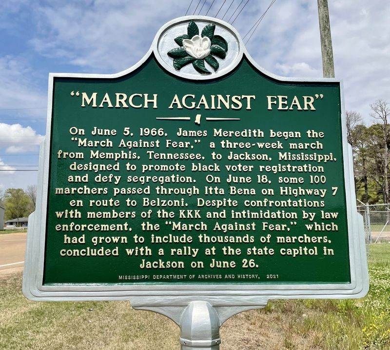 "March Against Fear" Marker image. Click for full size.