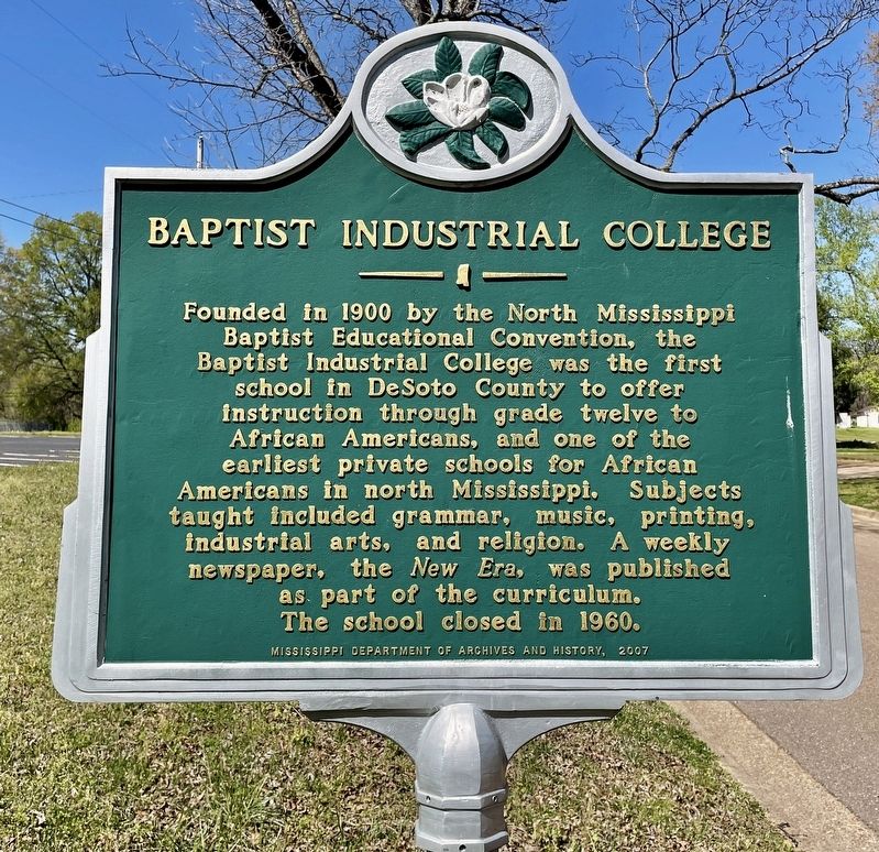 Baptist Industrial College Marker image. Click for full size.