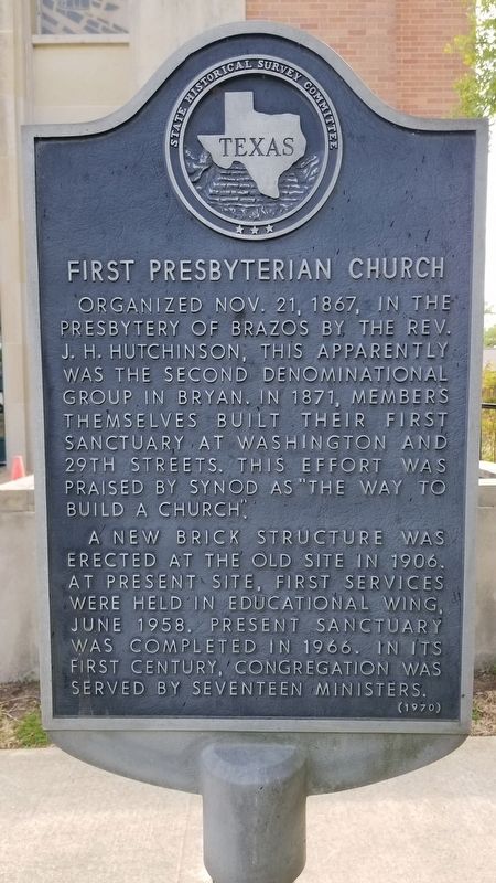 First Presbyterian Church Marker image. Click for full size.
