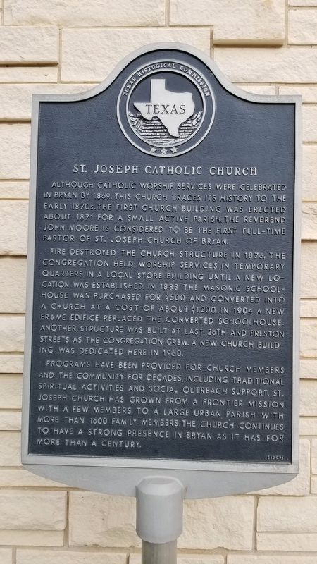 St. Joseph Catholic Church Marker image. Click for full size.