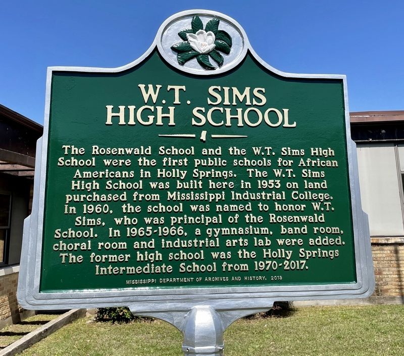 W.T. Sims High School Marker. Click for full size. W.T. Sims High School Marker image. Click for full size.