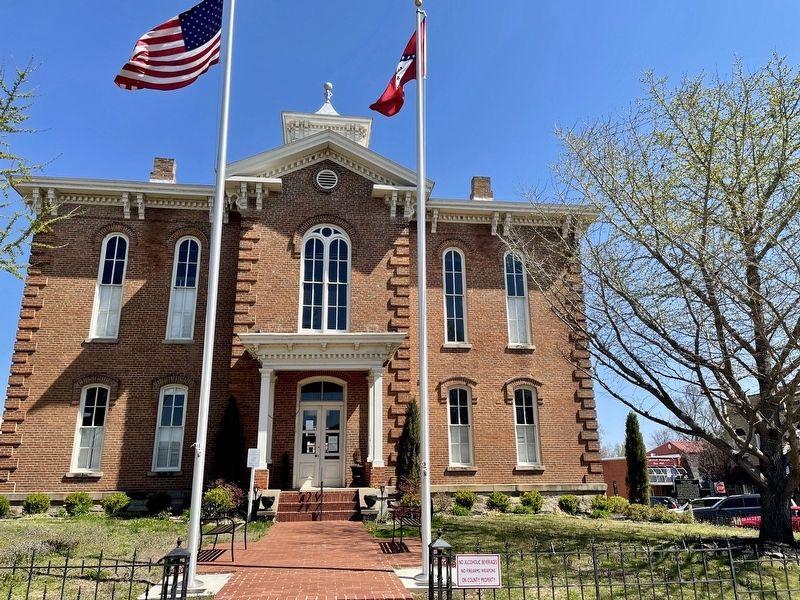 Marker is on right side of the Chamber of Commerce.. Click for full size. Marker is on right side of the Chamber of Commerce. image. Click for full size.