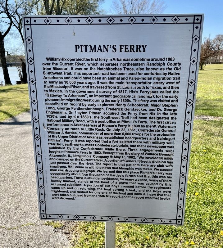 Pitman's Ferry Marker image. Click for full size.