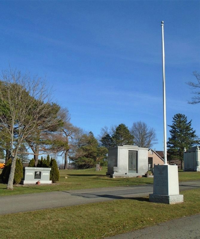 Gino J. Merli Monument and Veterans Memorial Flag Pole image. Click for full size.