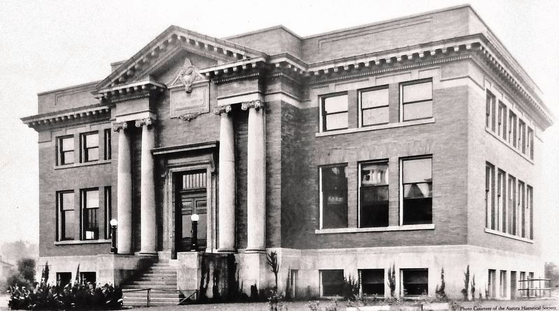 Marker detail: Aurora Public Library, 1904 image. Click for full size.
