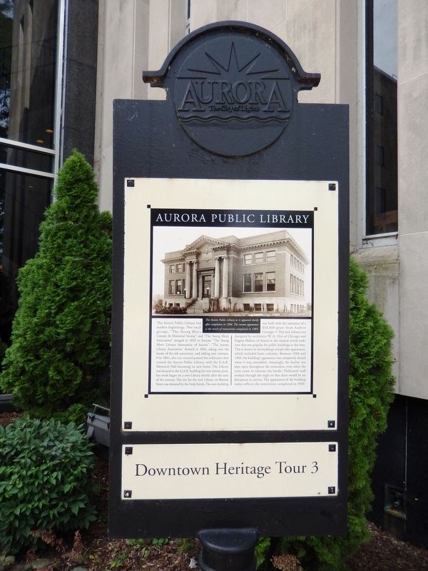 Aurora Public Library Marker image. Click for full size.