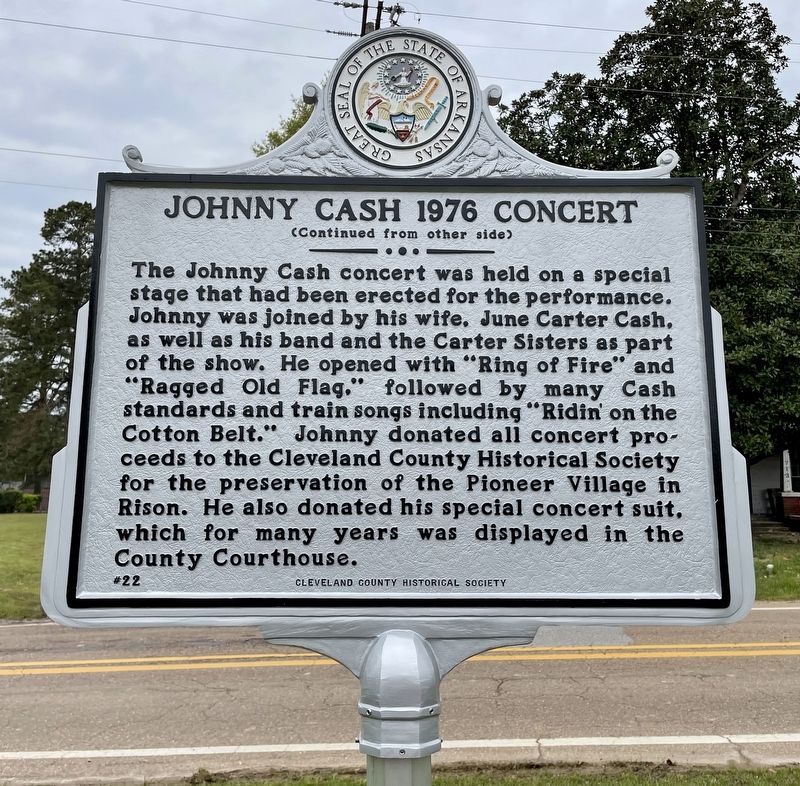 Johnny Cash 1976 Concert Marker image. Click for full size.