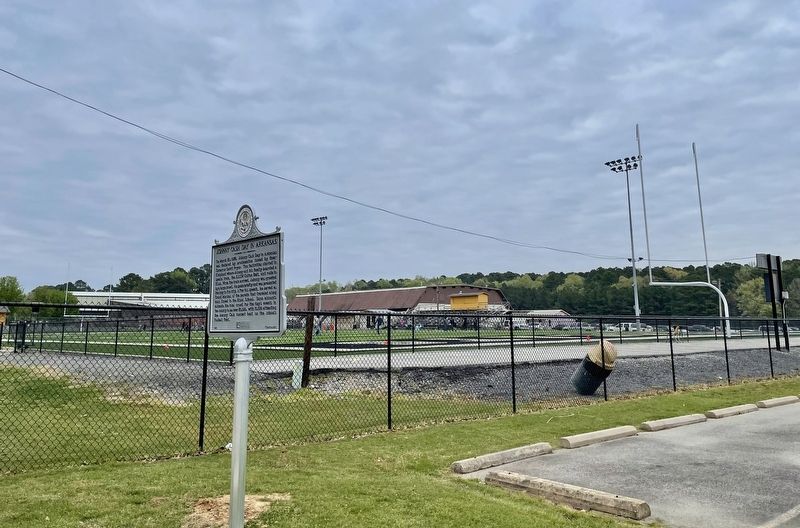View north from marker towards Rison High School. image. Click for full size.
